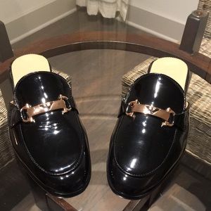 Fernando Melo Black Patent Leather Mens Dress Mules